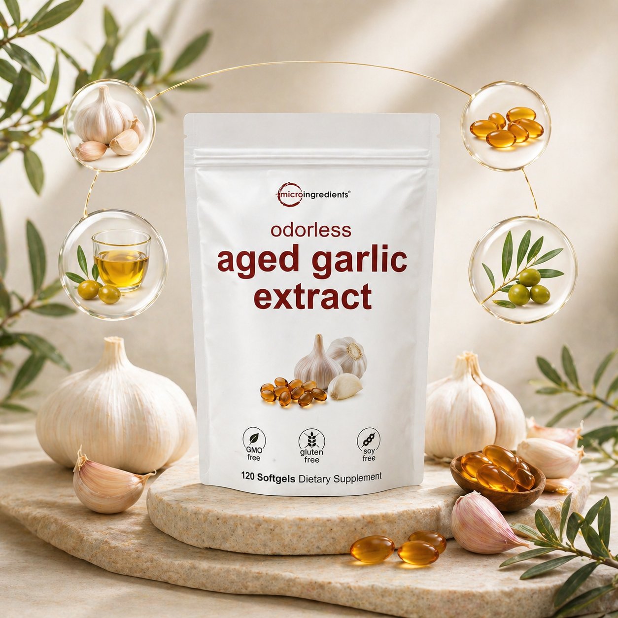 AGED GARLIC EXTRACT™ Extracto de Ajo  Sin Olor, para proteger tu corazon y defensas empieza desde hoy