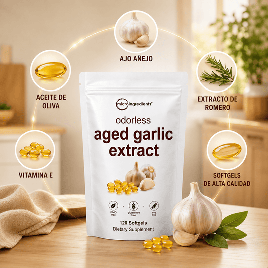 AGED GARLIC EXTRACT™ Extracto de Ajo  Sin Olor, para proteger tu corazon y defensas empieza desde hoy